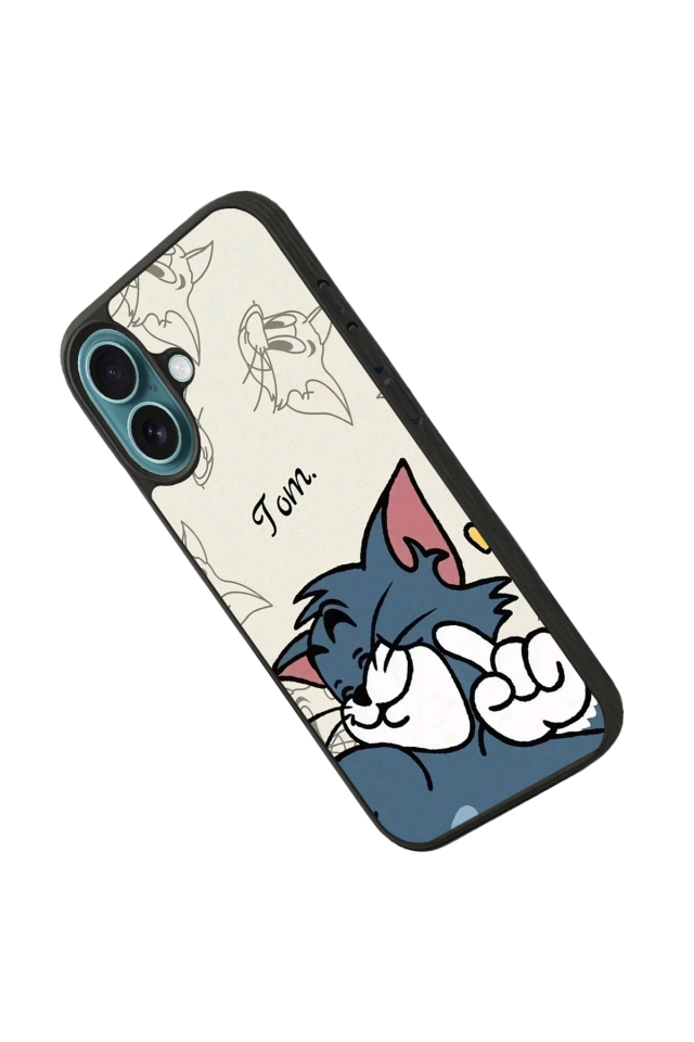 iPhone 16 Uyumlu Tom And Jerry Tasarımlı Glossy Premium Kılıf
