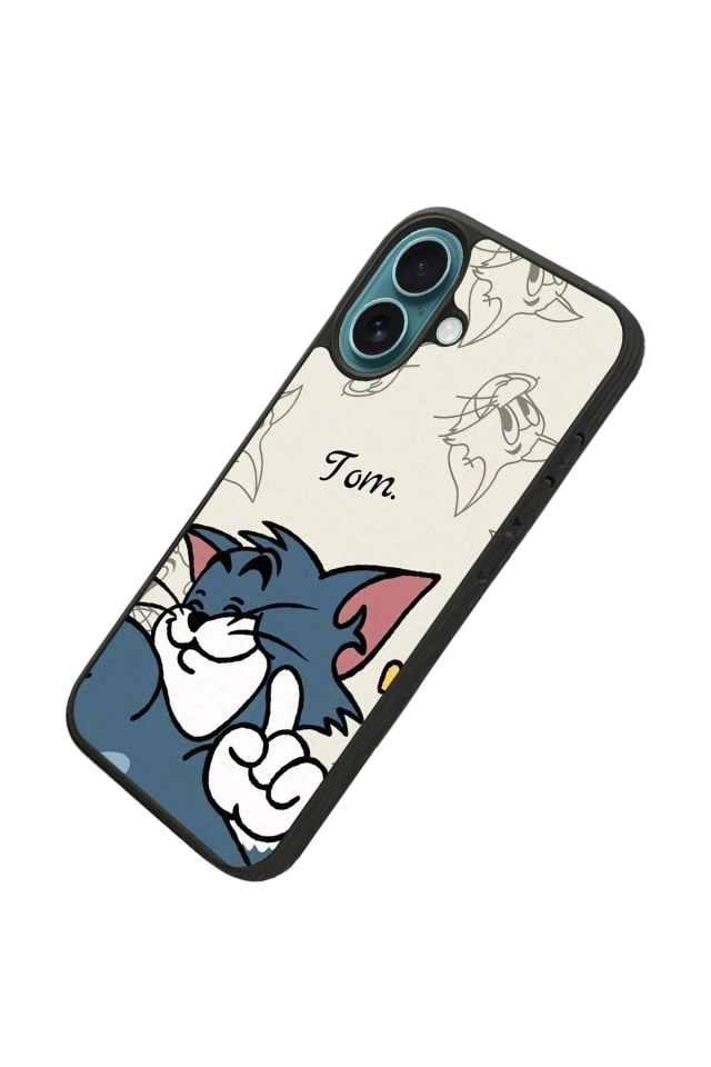 iPhone 16 Uyumlu Tom And Jerry Tasarımlı Glossy Premium Kılıf