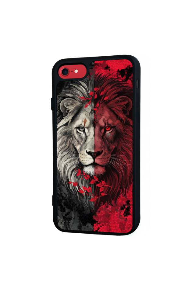 iPhone 8 Uyumlu Aslan Tasarımlı Glossy Premium Kılıf