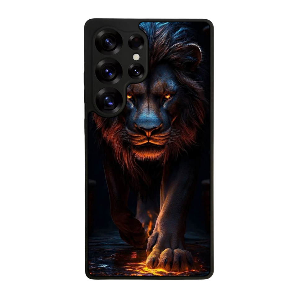 Samsung Galaxy S25 Ultra Uyumlu Aslan Tasarımlı Glossy Premium Kılıf