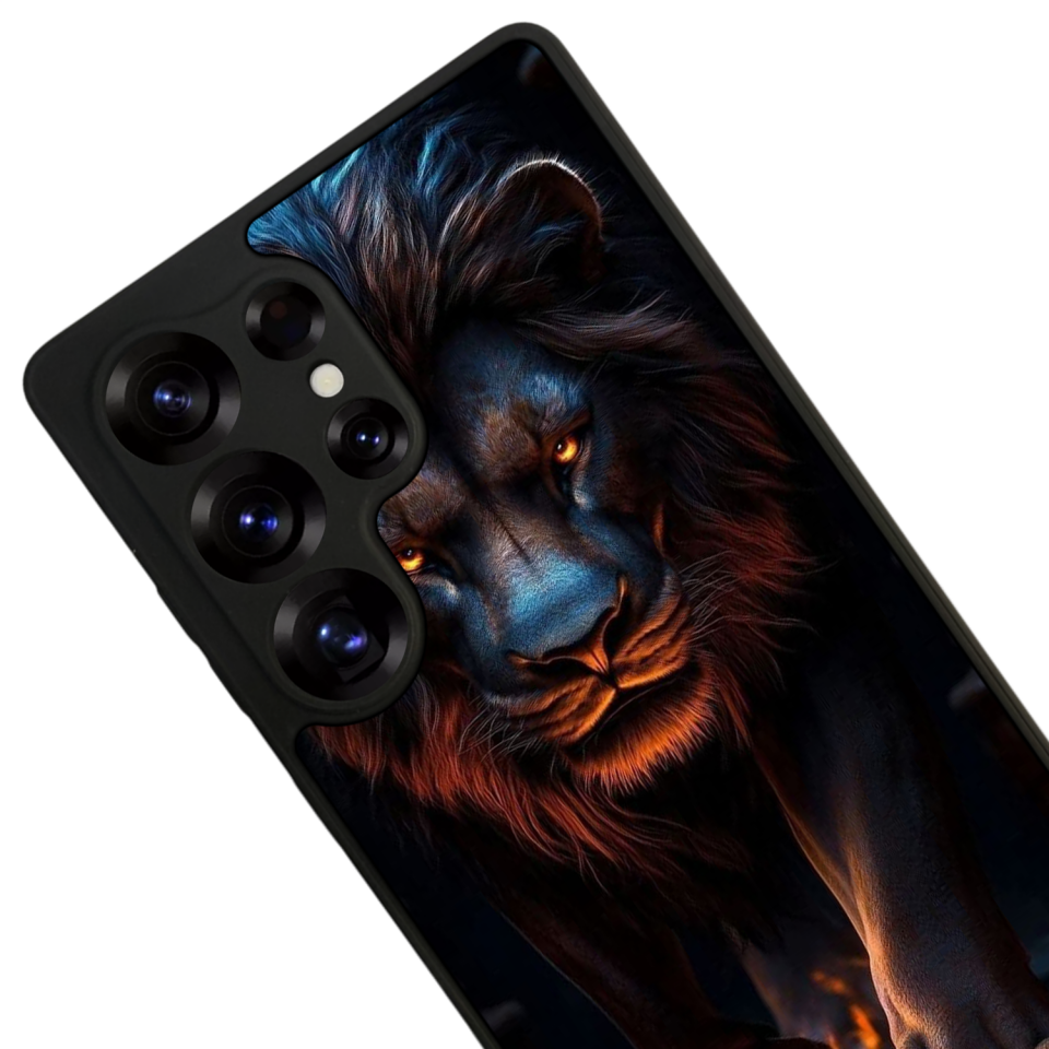 Samsung Galaxy S25 Ultra Uyumlu Aslan Tasarımlı Glossy Premium Kılıf