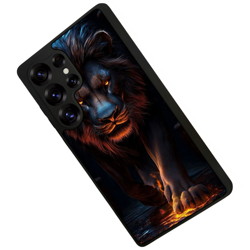 Samsung Galaxy S25 Ultra Uyumlu Aslan Tasarımlı Glossy Premium Kılıf