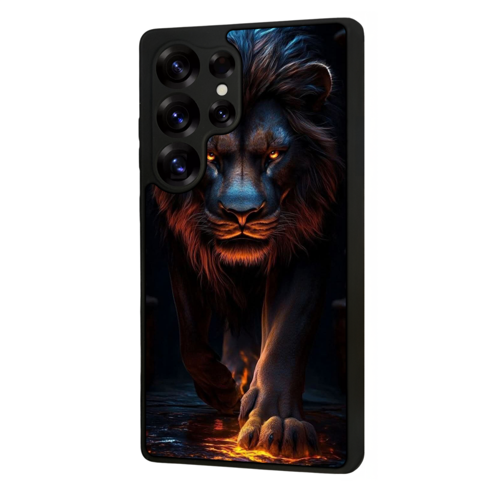 Samsung Galaxy S25 Ultra Uyumlu Aslan Tasarımlı Glossy Premium Kılıf