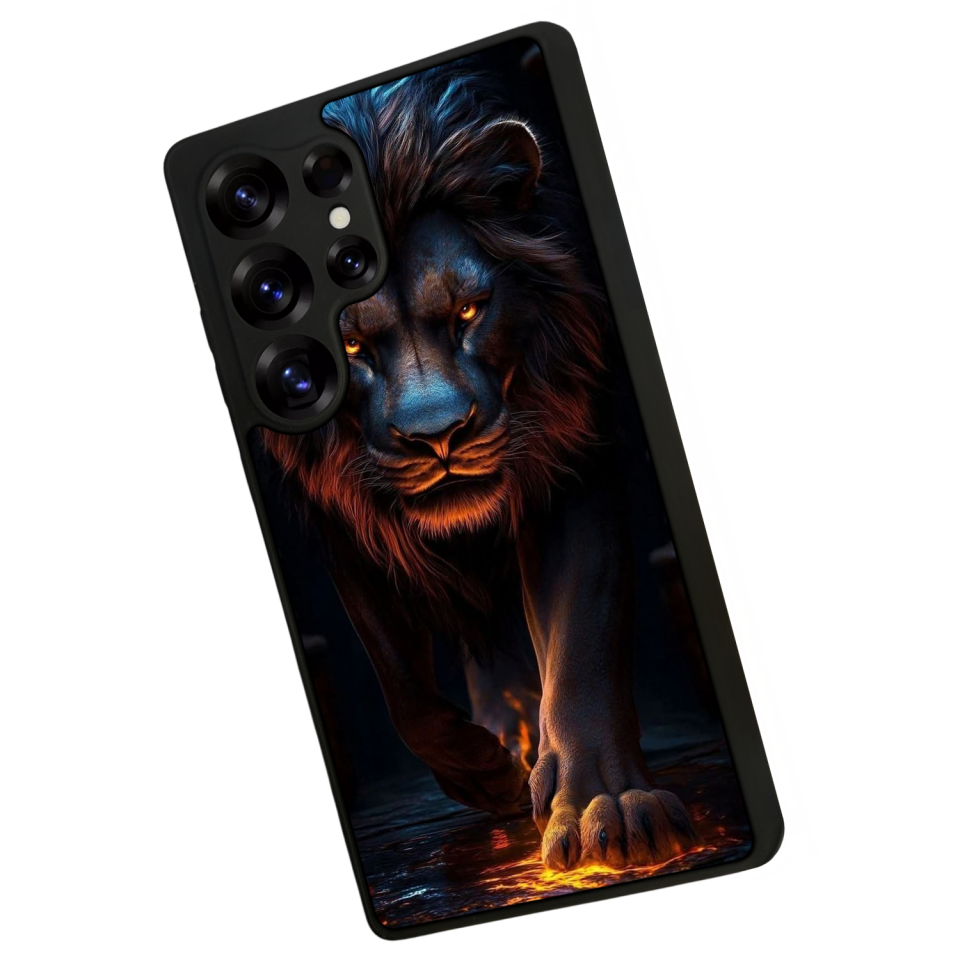 Samsung Galaxy S25 Ultra Uyumlu Aslan Tasarımlı Glossy Premium Kılıf