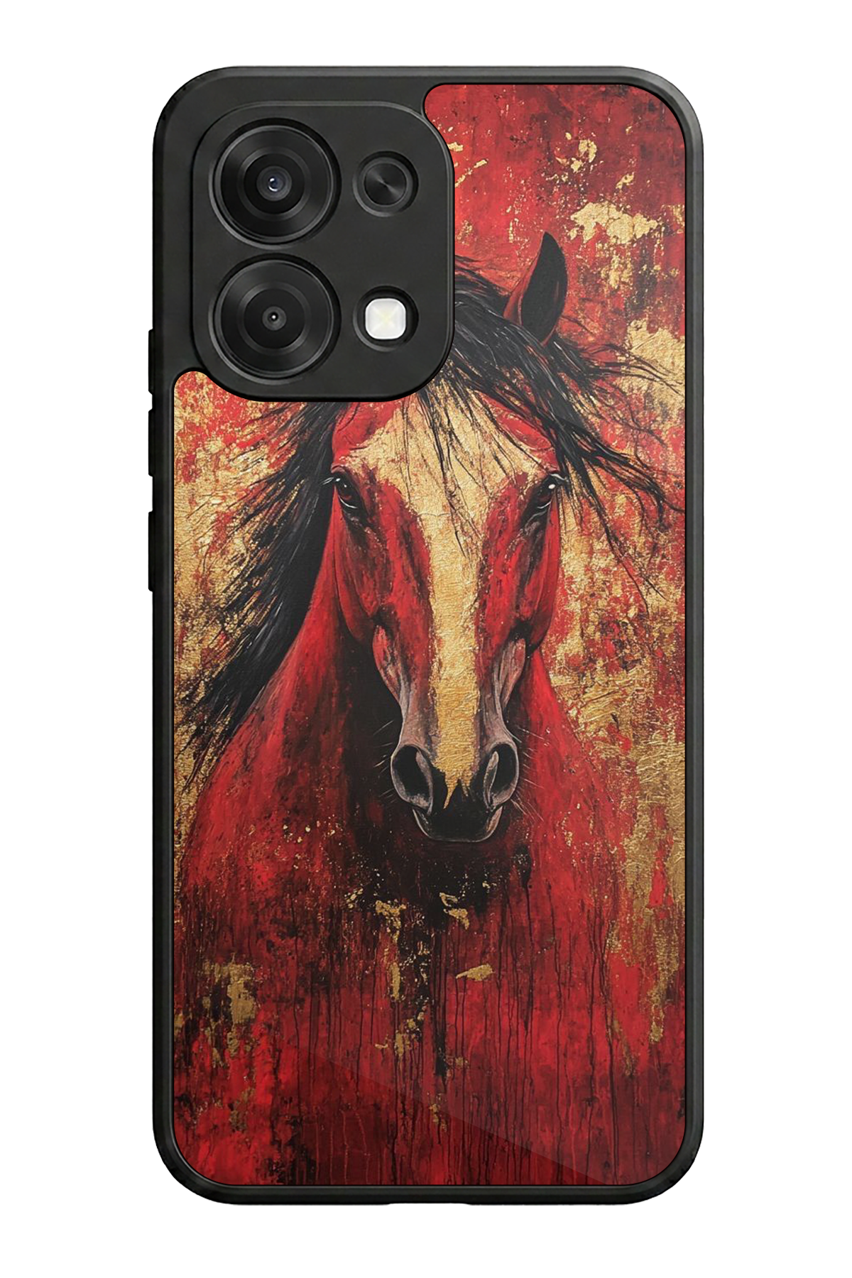 Oppo A6 Pro Uyumlu At Horse Tasarımlı Glossy Premium Kılıf