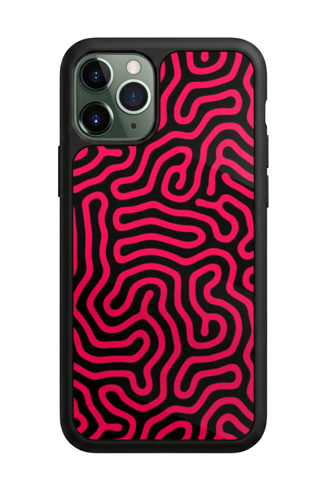 iPhone 11 Pro Max Uyumlu Çizgi Sanatı Tasarımlı Glossy Premium Kılıf
