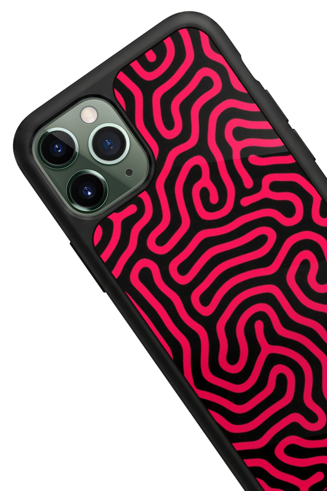 iPhone 11 Pro Max Uyumlu Çizgi Sanatı Tasarımlı Glossy Premium Kılıf