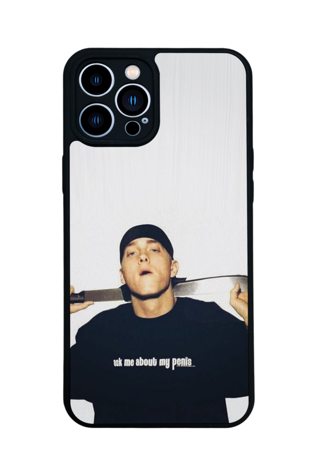 iPhone 12 Pro Max Uyumlu Eminem Tasarımlı Glossy Premium Kılıf