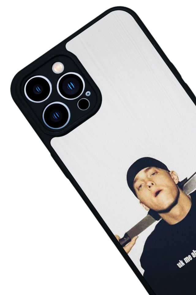iPhone 12 Pro Max Uyumlu Eminem Tasarımlı Glossy Premium Kılıf