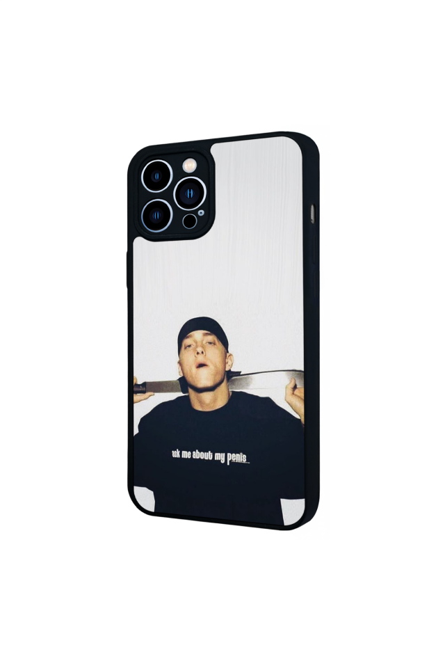 iPhone 12 Pro Max Uyumlu Eminem Tasarımlı Glossy Premium Kılıf