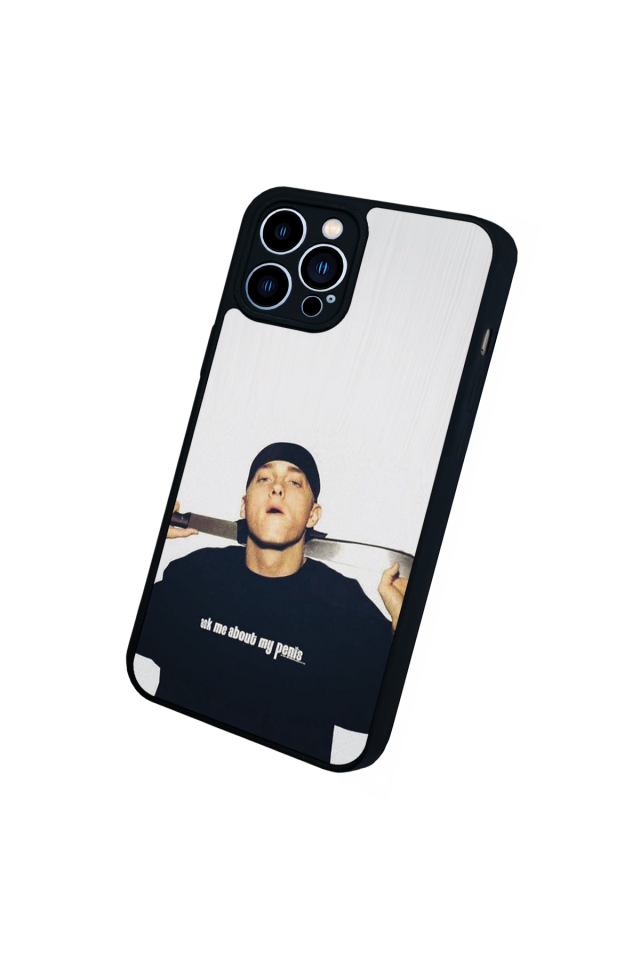 iPhone 12 Pro Max Uyumlu Eminem Tasarımlı Glossy Premium Kılıf