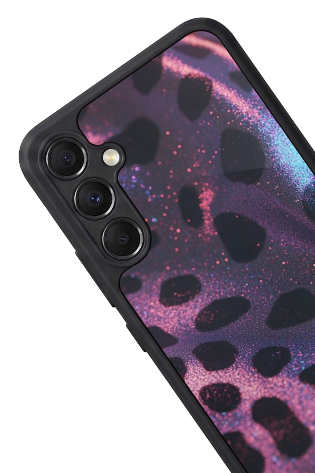 Samsung Galaxy M34 Uyumlu Hologram Leopar Tasarımlı Glossy Premium Kılıf