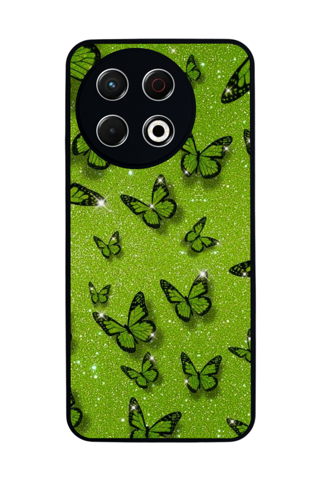 Tecno Spark 30 Pro Uyumlu Kelebek Tasarımlı Glossy Premium Kılıf