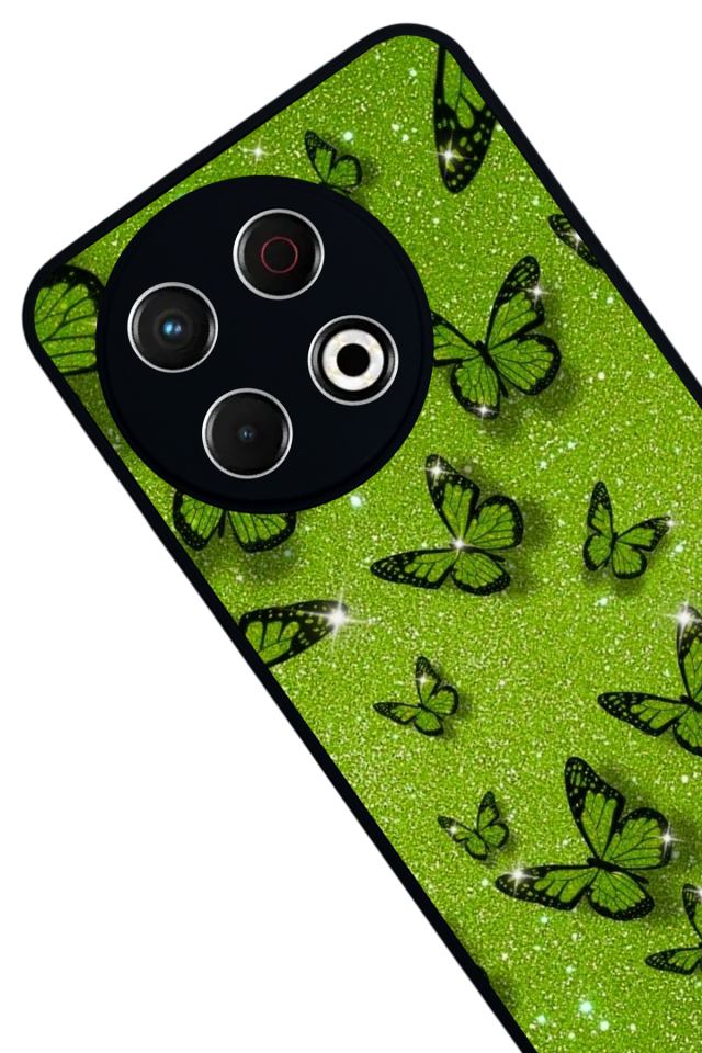 Tecno Spark 30 Pro Uyumlu Kelebek Tasarımlı Glossy Premium Kılıf