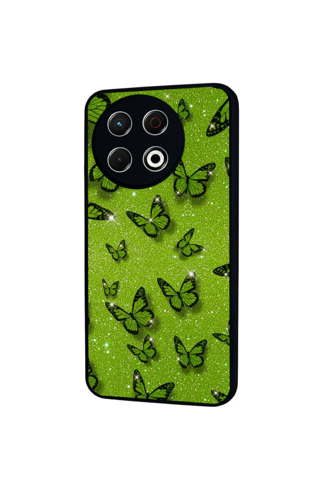 Tecno Spark 30 Pro Uyumlu Kelebek Tasarımlı Glossy Premium Kılıf
