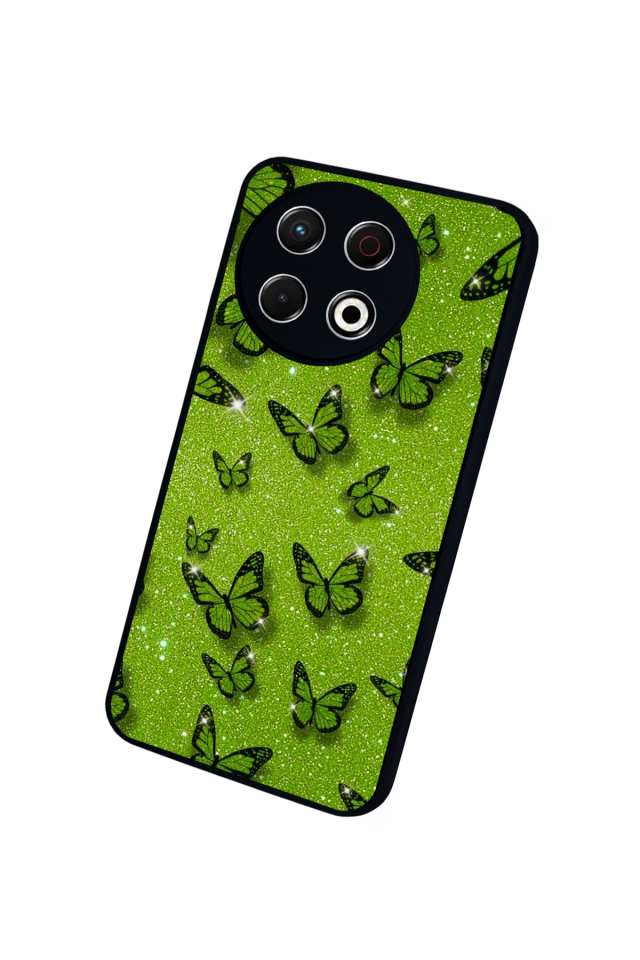 Tecno Spark 30 Pro Uyumlu Kelebek Tasarımlı Glossy Premium Kılıf