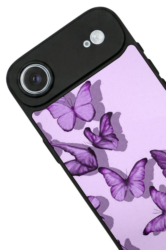iPhone 17 Air Uyumlu Kelebek Tasarımlı Glossy Premium Kılıf