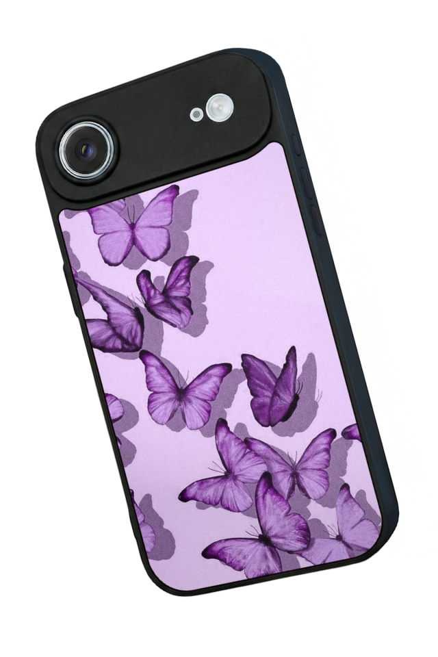 iPhone 17 Air Uyumlu Kelebek Tasarımlı Glossy Premium Kılıf