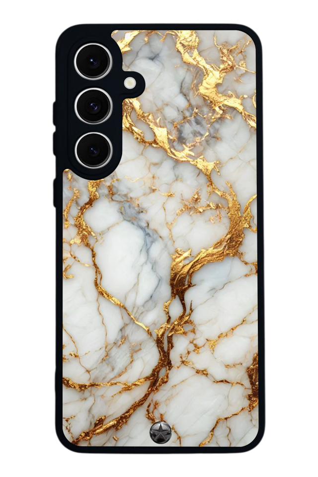 Samsung Galaxy A16 Uyumlu Mermer Marble Tasarımlı Glossy Premium Kılıf
