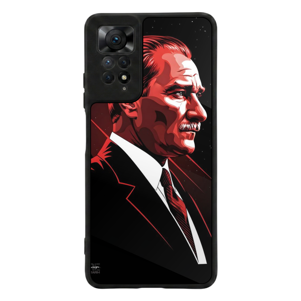 Xiaomi Redmi Note 11 Pro Uyumlu Mustafa Kemal Ataturk Tasarımlı Glossy Premium Kılıf