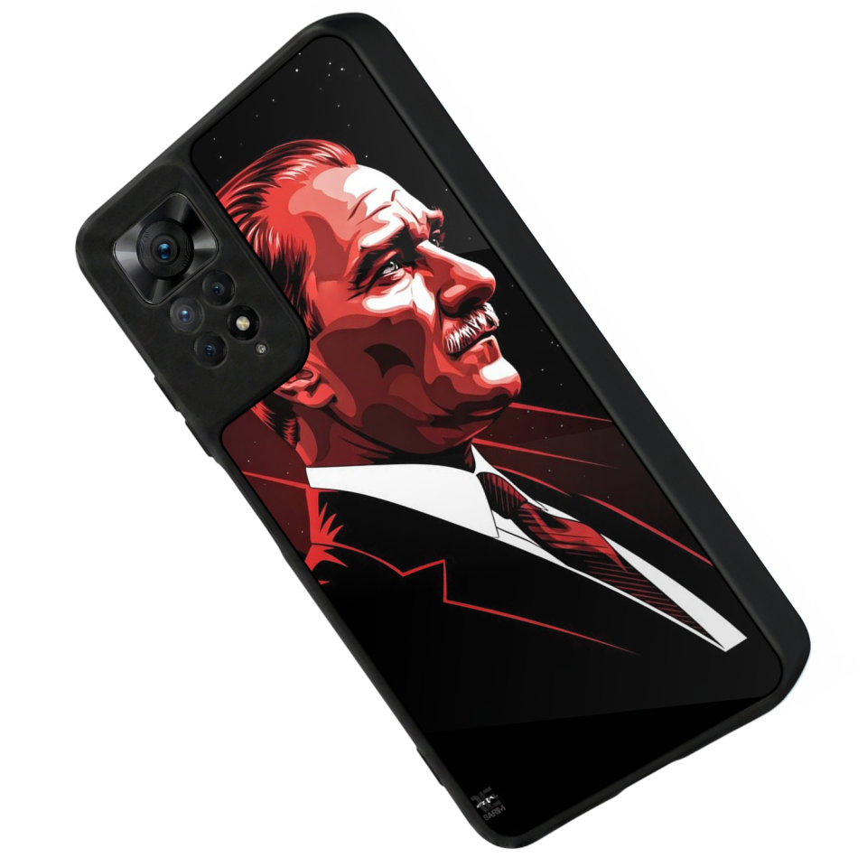 Xiaomi Redmi Note 11 Pro Uyumlu Mustafa Kemal Ataturk Tasarımlı Glossy Premium Kılıf