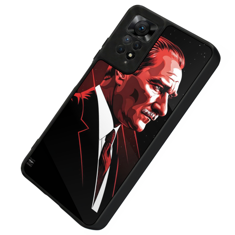 Xiaomi Redmi Note 11 Pro Uyumlu Mustafa Kemal Ataturk Tasarımlı Glossy Premium Kılıf
