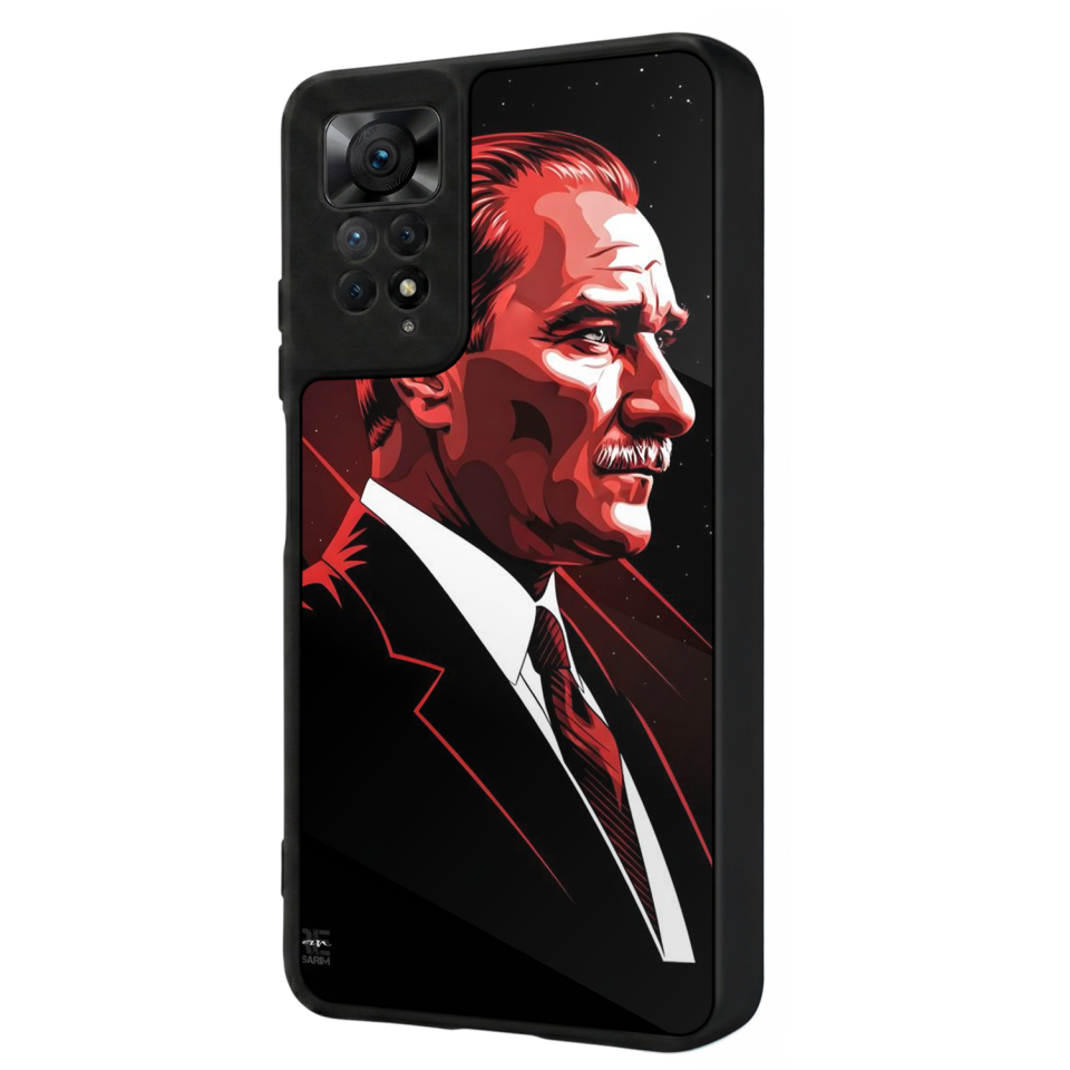 Xiaomi Redmi Note 11 Pro Uyumlu Mustafa Kemal Ataturk Tasarımlı Glossy Premium Kılıf
