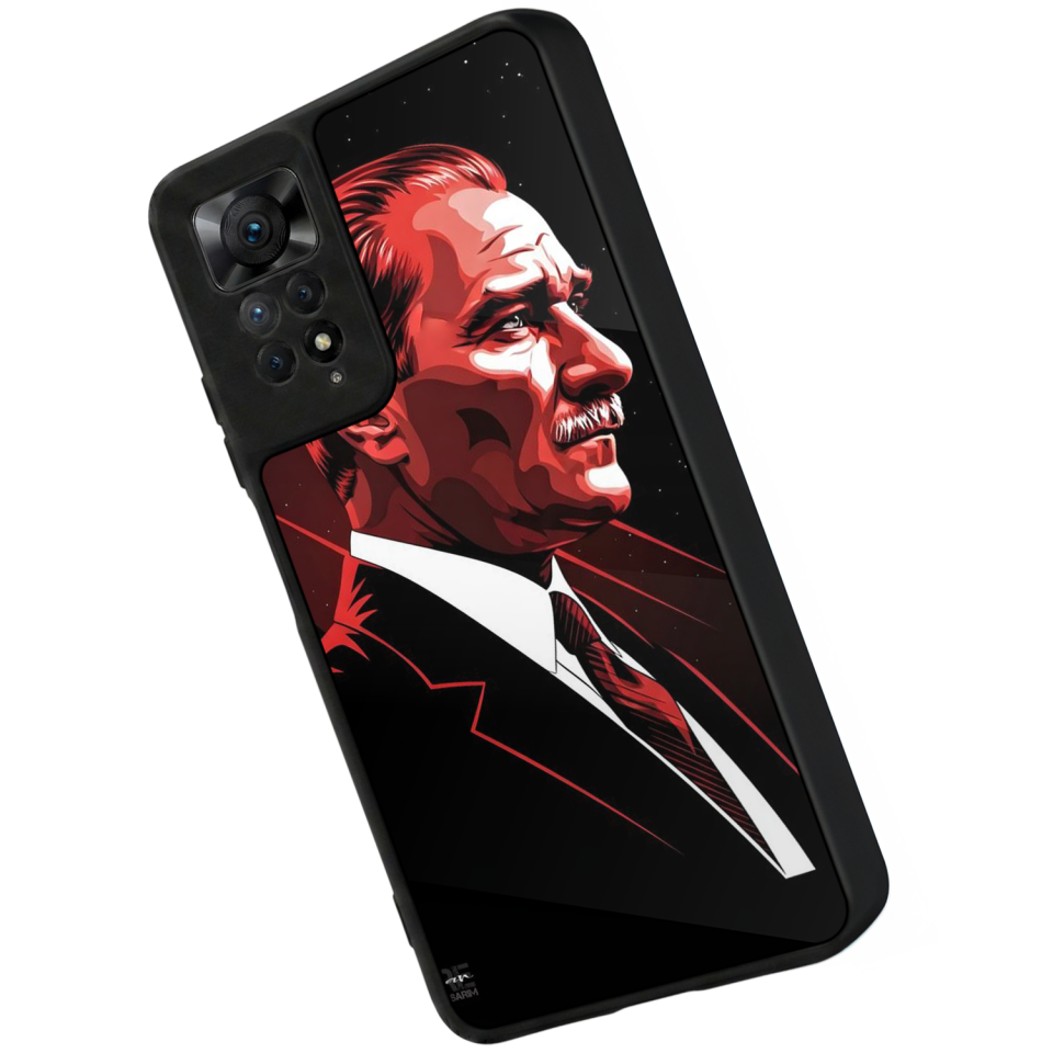Xiaomi Redmi Note 11 Pro Uyumlu Mustafa Kemal Ataturk Tasarımlı Glossy Premium Kılıf