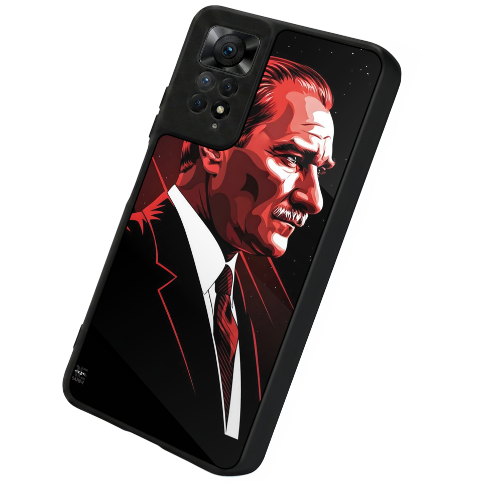 Xiaomi Redmi Note 11 Pro Uyumlu Mustafa Kemal Ataturk Tasarımlı Glossy Premium Kılıf