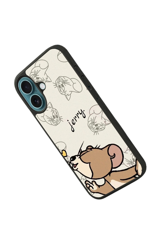 iPhone 16 Uyumlu Tom And Jerry Tasarımlı Glossy Premium Kılıf