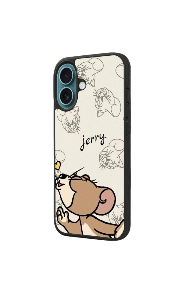 iPhone 16 Uyumlu Tom And Jerry Tasarımlı Glossy Premium Kılıf