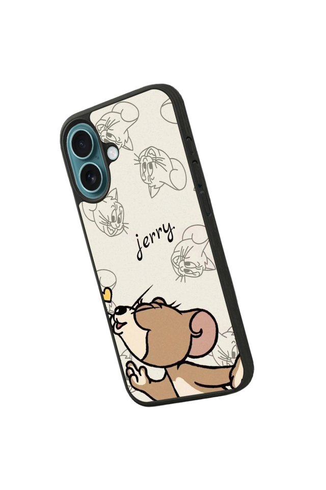 iPhone 16 Uyumlu Tom And Jerry Tasarımlı Glossy Premium Kılıf
