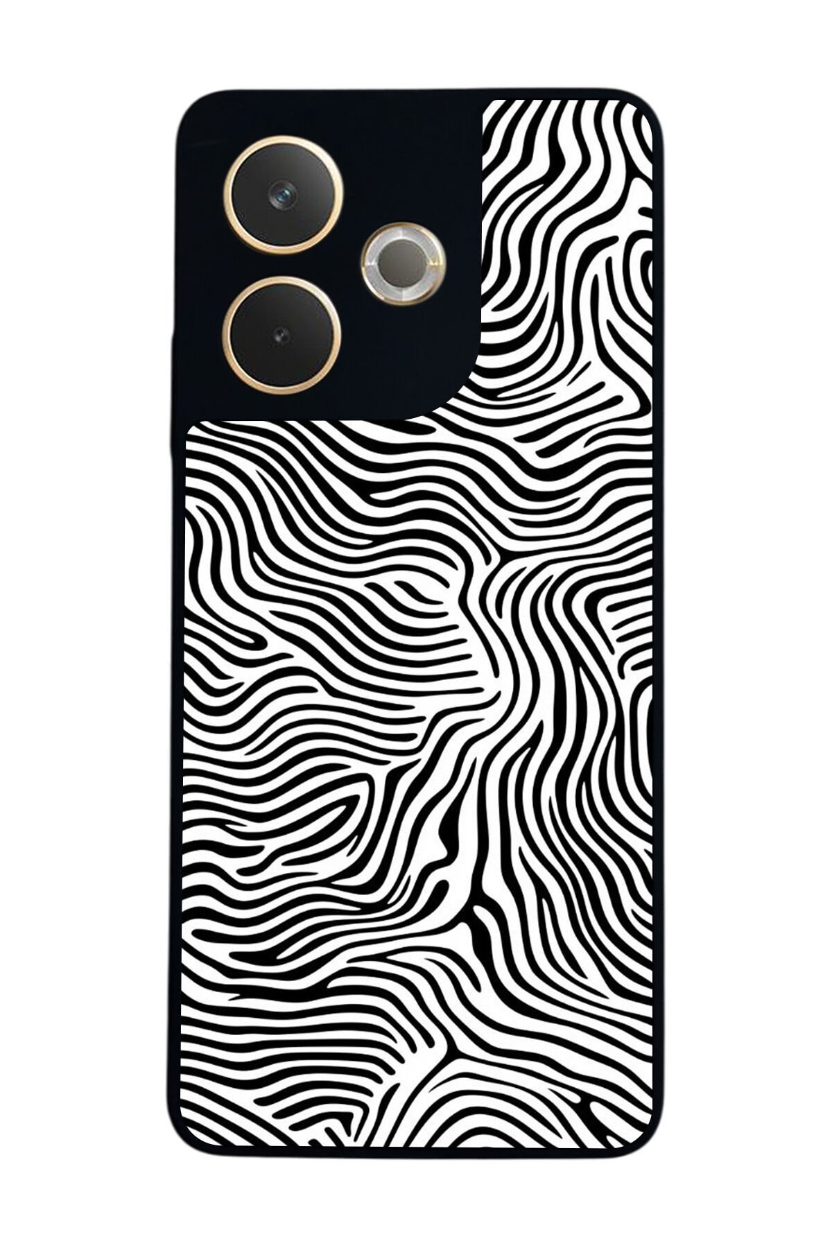 Oppo A5 Pro Uyumlu Çizgi Sanatı Tasarımlı Glossy Premium Kılıf