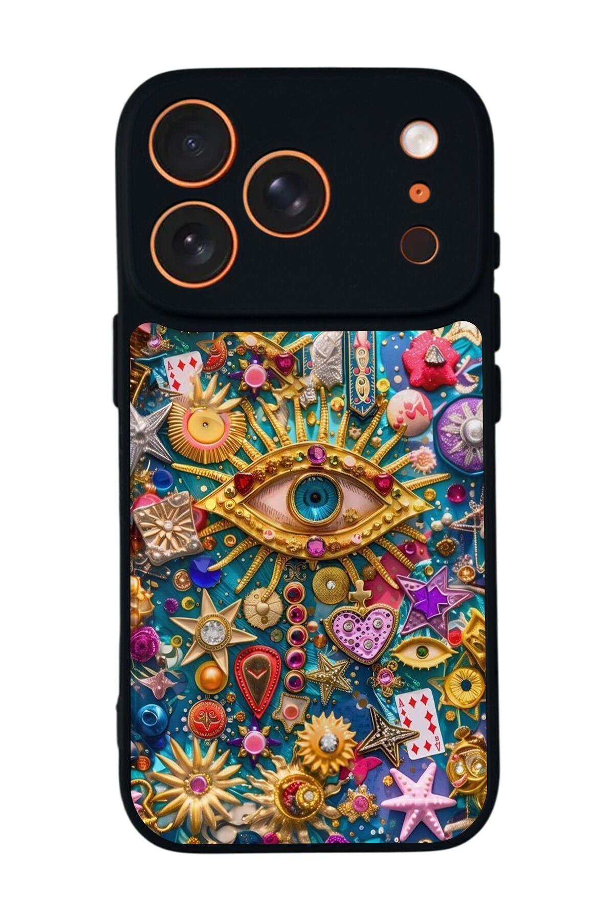iPhone 17 Pro Uyumlu Göz Tasarımlı Glossy Premium Kılıf