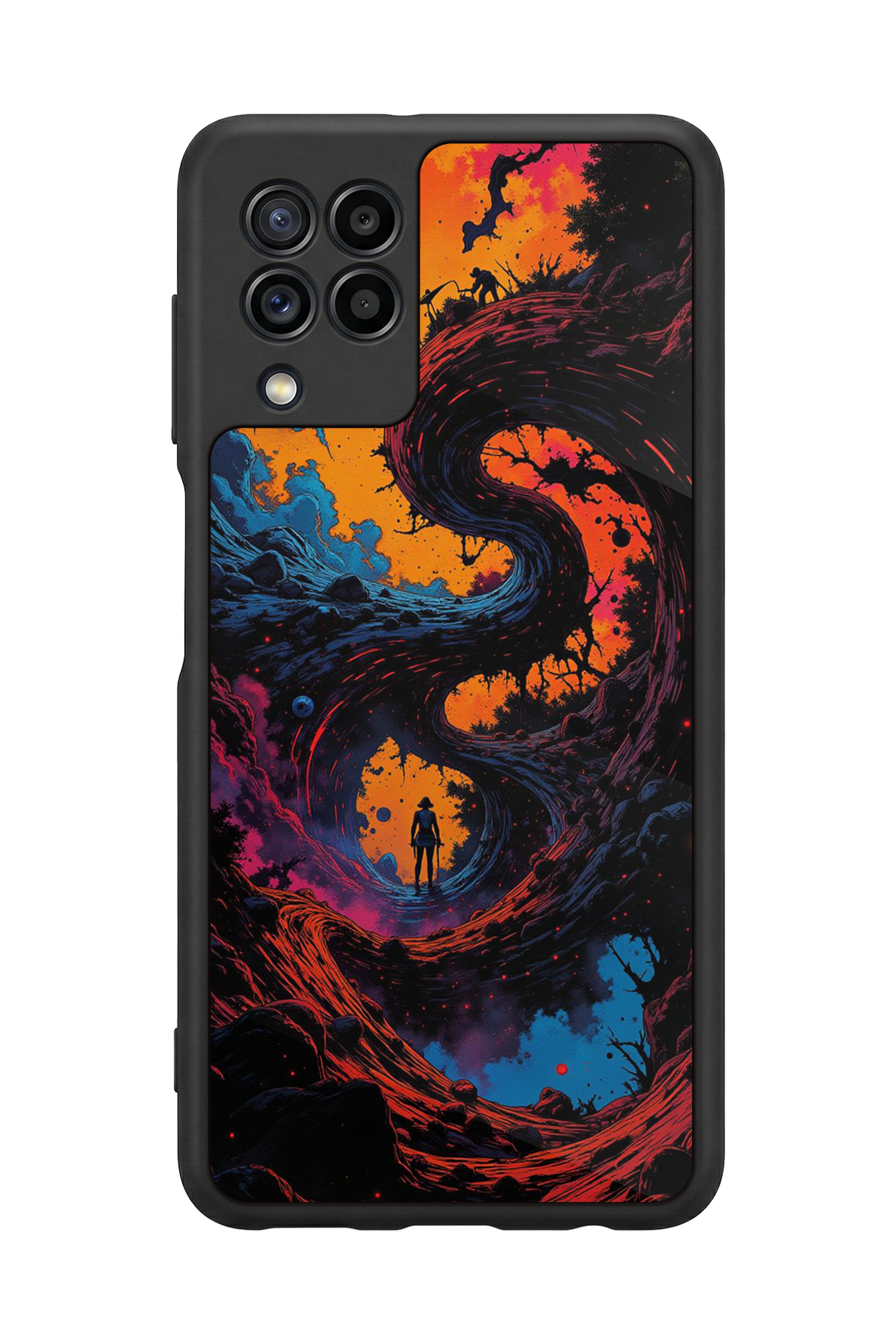 Samsung Galaxy M22 Uyumlu Abstract Tasarımlı Glossy Premium Kılıf