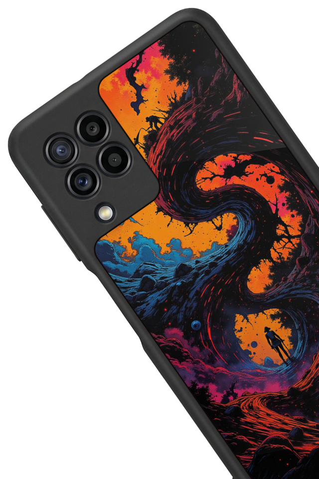 Samsung Galaxy M22 Uyumlu Abstract Tasarımlı Glossy Premium Kılıf