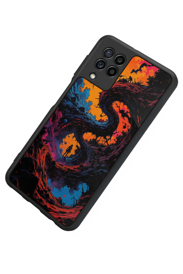 Samsung Galaxy M22 Uyumlu Abstract Tasarımlı Glossy Premium Kılıf