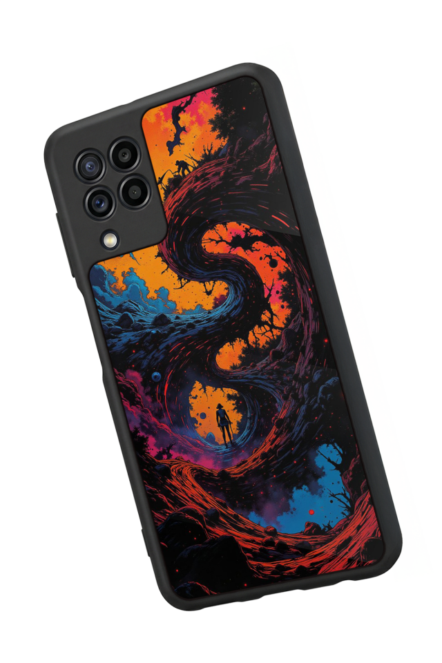 Samsung Galaxy M22 Uyumlu Abstract Tasarımlı Glossy Premium Kılıf