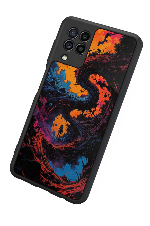 Samsung Galaxy M22 Uyumlu Abstract Tasarımlı Glossy Premium Kılıf