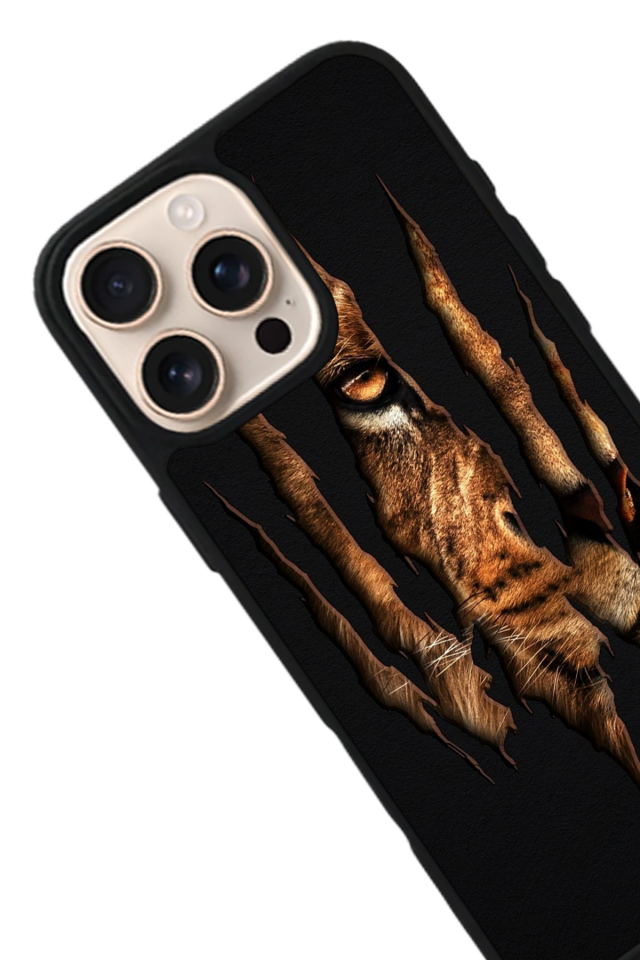 iPhone 15 Pro Uyumlu Aslan Tasarımlı Glossy Premium Kılıf