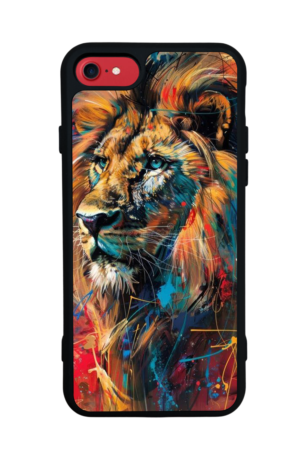 iPhone 8 Uyumlu Aslan Tasarımlı Glossy Premium Kılıf