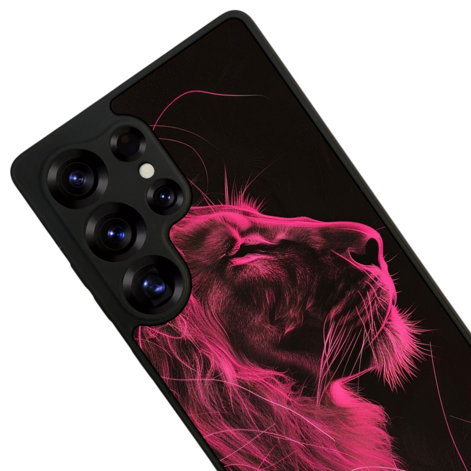 Samsung Galaxy S25 Ultra Uyumlu Aslan Tasarımlı Glossy Premium Kılıf