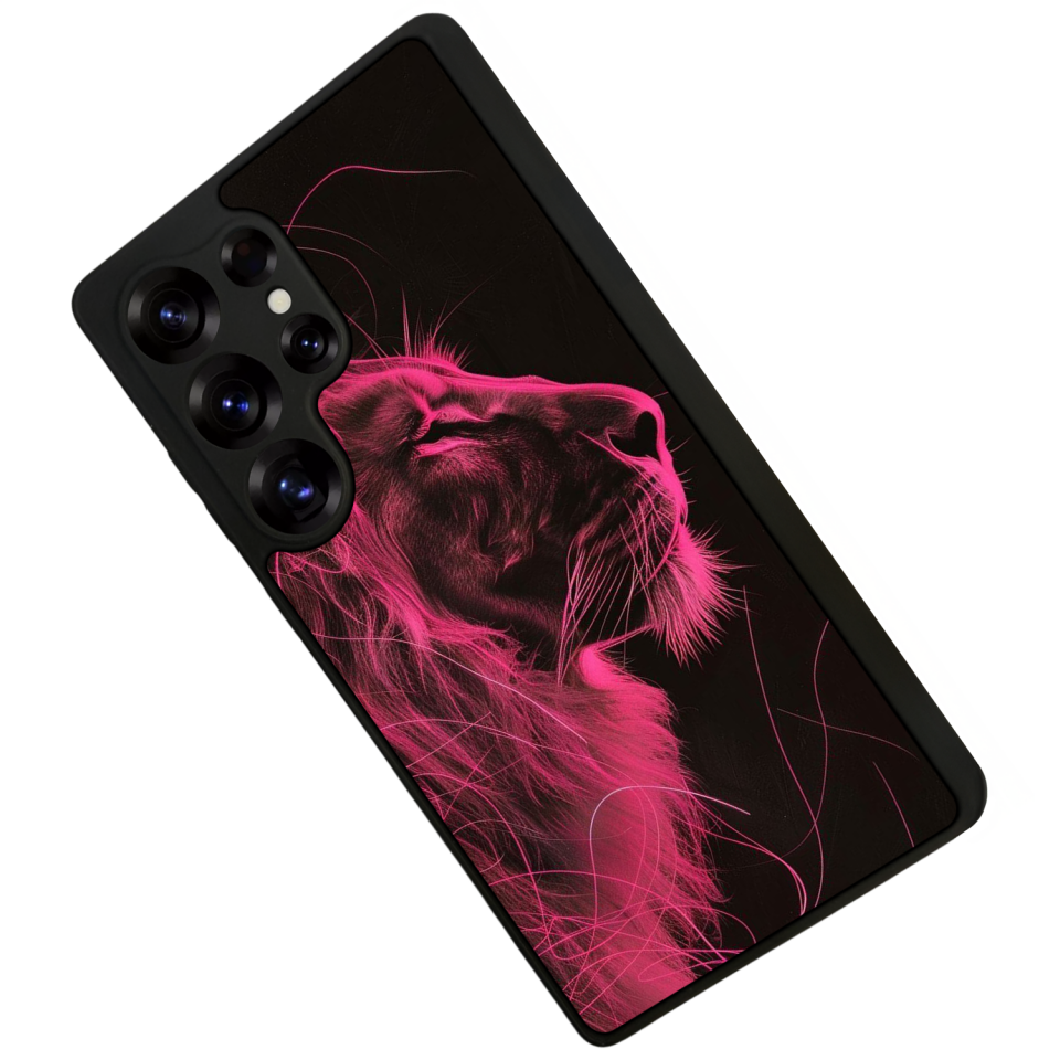 Samsung Galaxy S25 Ultra Uyumlu Aslan Tasarımlı Glossy Premium Kılıf