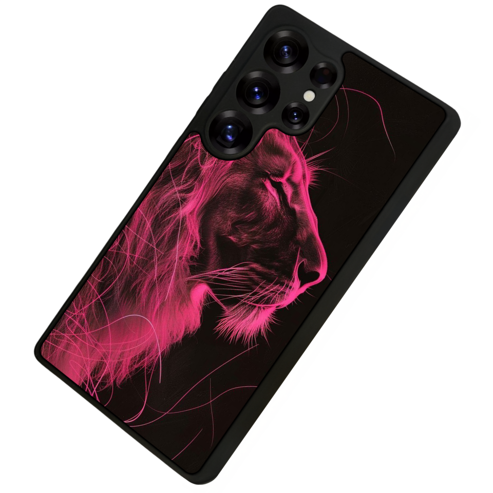 Samsung Galaxy S25 Ultra Uyumlu Aslan Tasarımlı Glossy Premium Kılıf