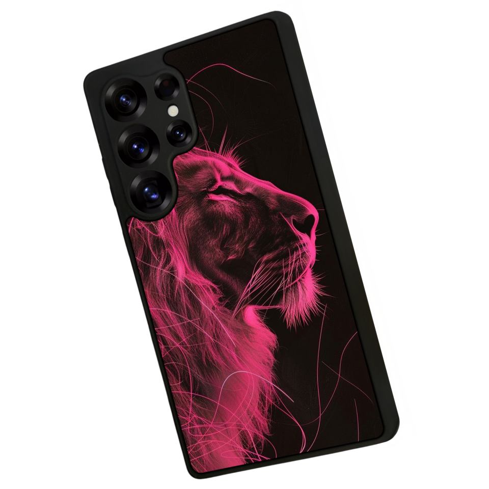 Samsung Galaxy S25 Ultra Uyumlu Aslan Tasarımlı Glossy Premium Kılıf