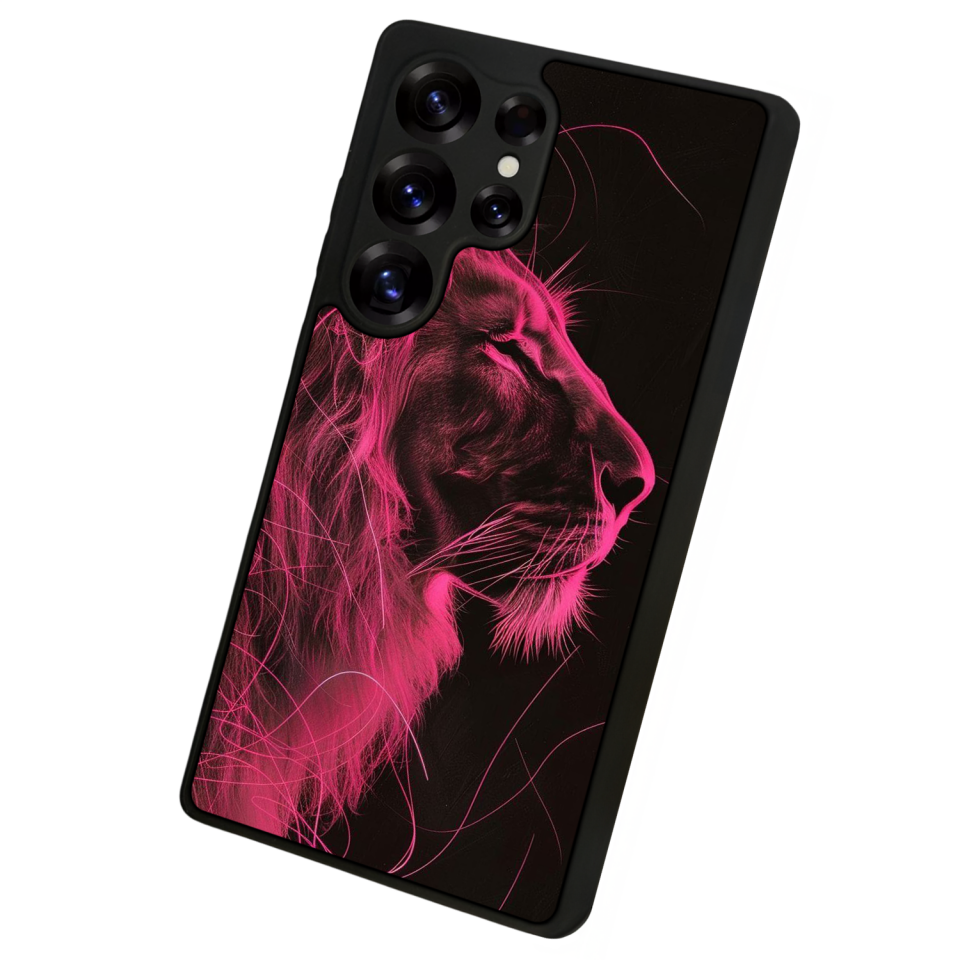 Samsung Galaxy S25 Ultra Uyumlu Aslan Tasarımlı Glossy Premium Kılıf