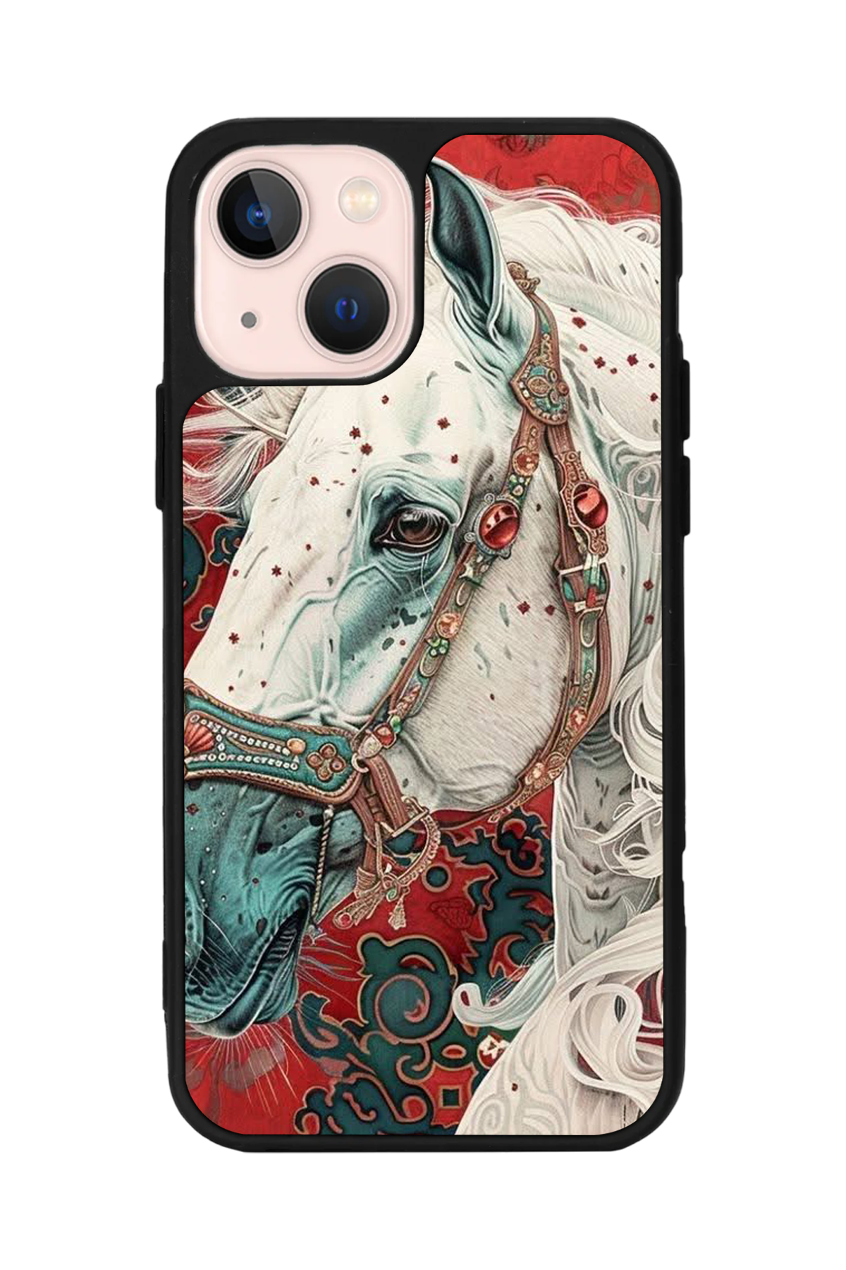 iPhone 13 Mini Uyumlu At Horse Tasarımlı Glossy Premium Kılıf