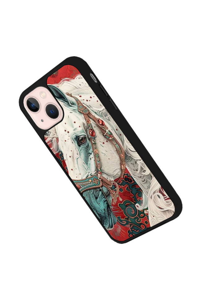 iPhone 13 Mini Uyumlu At Horse Tasarımlı Glossy Premium Kılıf