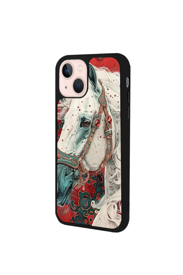 iPhone 13 Mini Uyumlu At Horse Tasarımlı Glossy Premium Kılıf