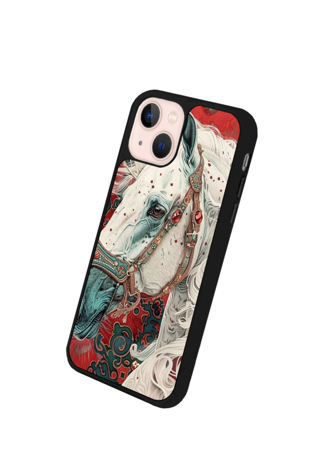 iPhone 13 Mini Uyumlu At Horse Tasarımlı Glossy Premium Kılıf
